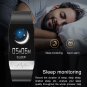 ECG Monitor Heart Rate Blood Pressure SpO2 Monitor Thermometer Health Care Smart Bracelet - Black