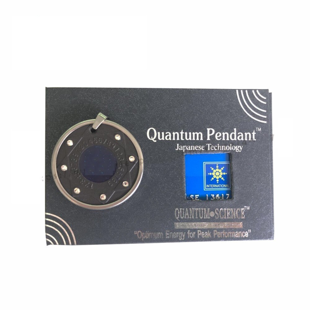 LAVA Quantum Scalar Energy Pendant with CZ Crystals, Stainless Steel Chain