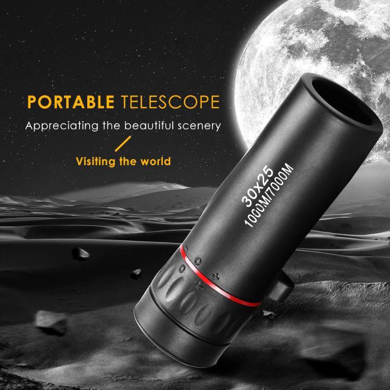 Mini Portable Zoom 7X Scope 30x25 Monocular Telescope