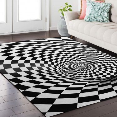 3d Room Non Slip Swirl Optical Illusion Area Rug Carpet Floor Mats 60x90cm