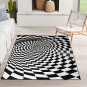 3D Room Non-slip Swirl Optical Illusion Area Rug Carpet Floor Mats - 120x160cm