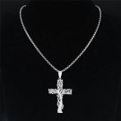 2021 Tree of Life Cross Stainless Steel Chain Necklace Gold/Silver