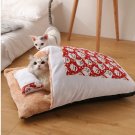 Japanese Cat Bed Cat Nest Cocoon with Pillow Soft Fleece - Washable Quilt Bed