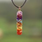 7 Chakra Energy Pendant Orgonite Necklace Rainbow Crystal Pendant Yoga Meditation Necklace