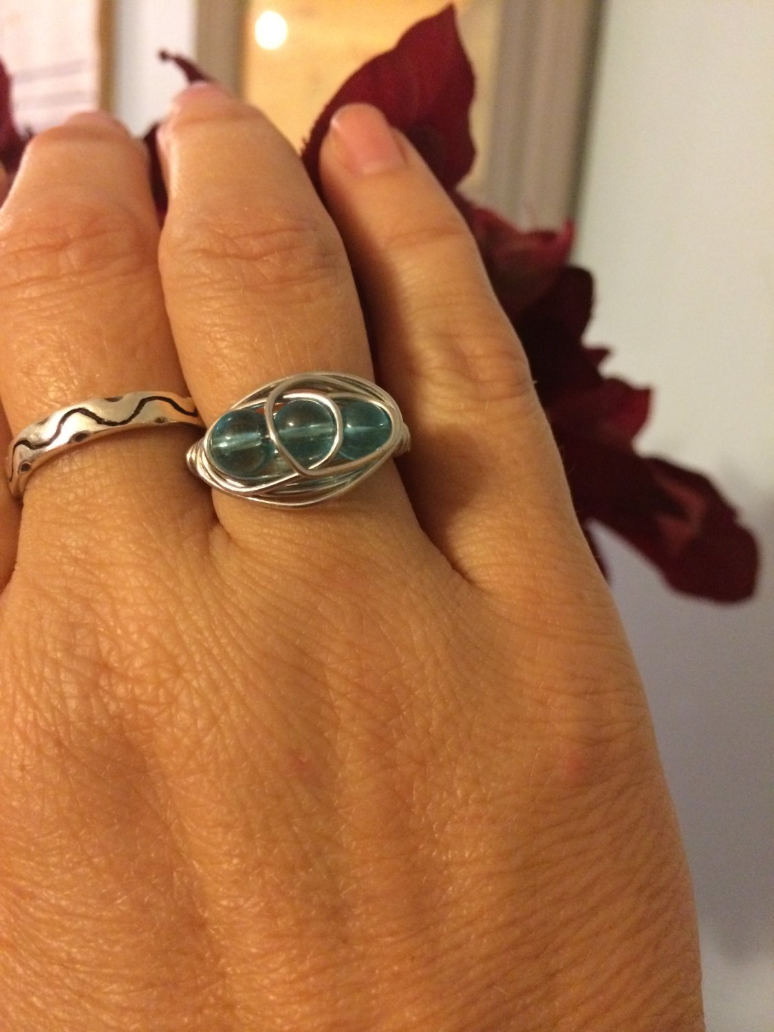 3-bead wire wrap ring
