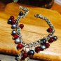Red & Grey Chain Bracelet