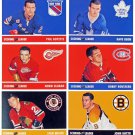 1966-67 IN THE GAME PARKHURST HOCKEY ORIGINAL 6 SCORING LEADERS RARE REPRINT,SET