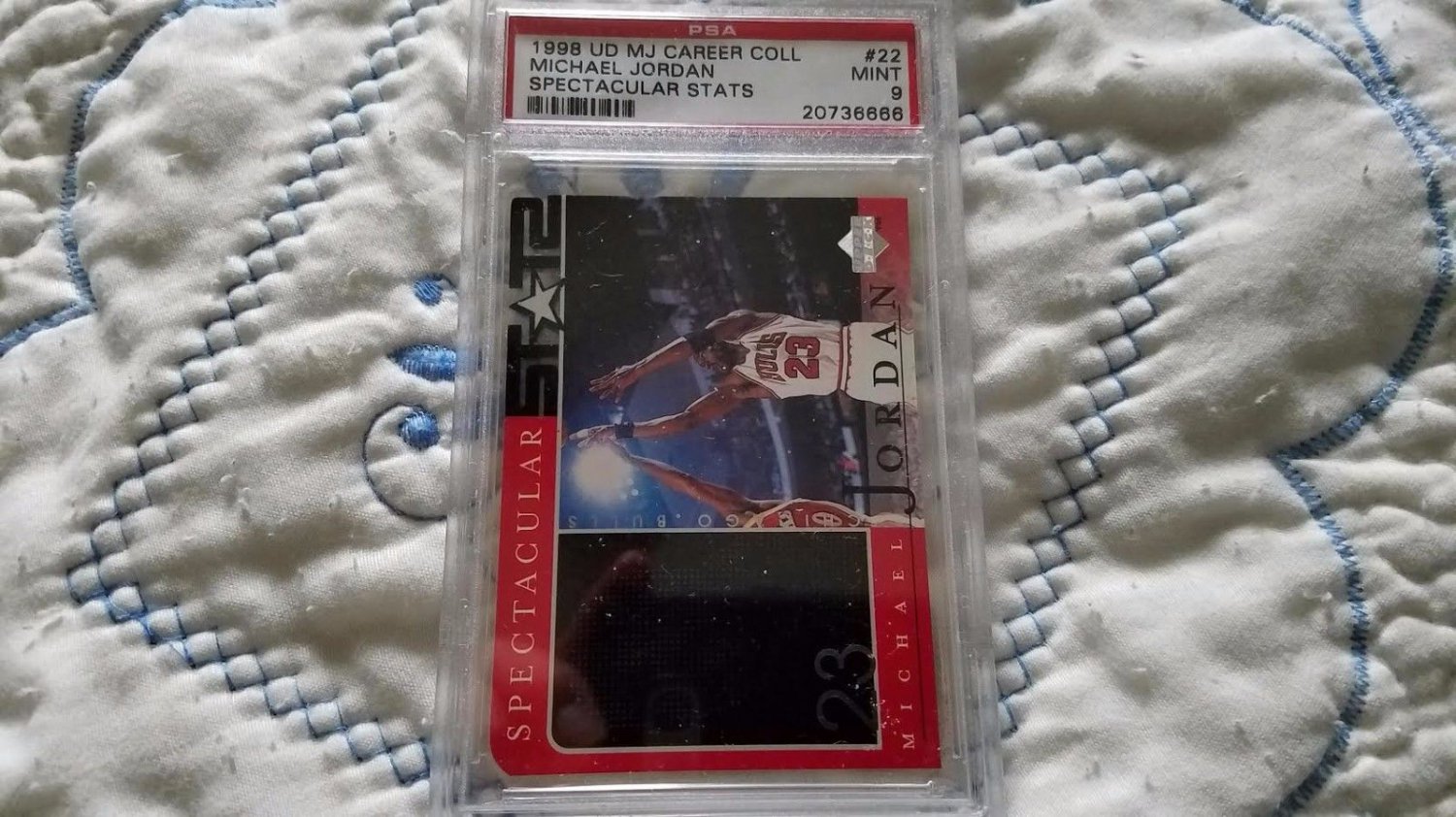 1998 UPPER DECK CAREER COLLECTIONS MICHAEL JORDAN  BASKETBALL CARD GRADED PSA 9