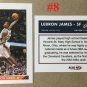 2003 LEBRON JAMES ROOKIE REVIEW ILLUSTRATED BASKETBALL CARD+JAMES PROMO CARD $$