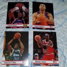 1993 WORLD OF SPORTS M.JORDAN-SHAQ-EWING-BARKLEY  FAX PAX RARE BASKETBALL CARDS