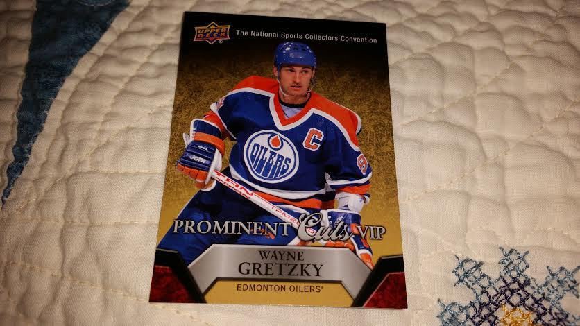 2015 UPPER DECK NATIONAL SPORT CONVENTION PROMINENT CUTS VIP WAYNE GRETZKY CARD