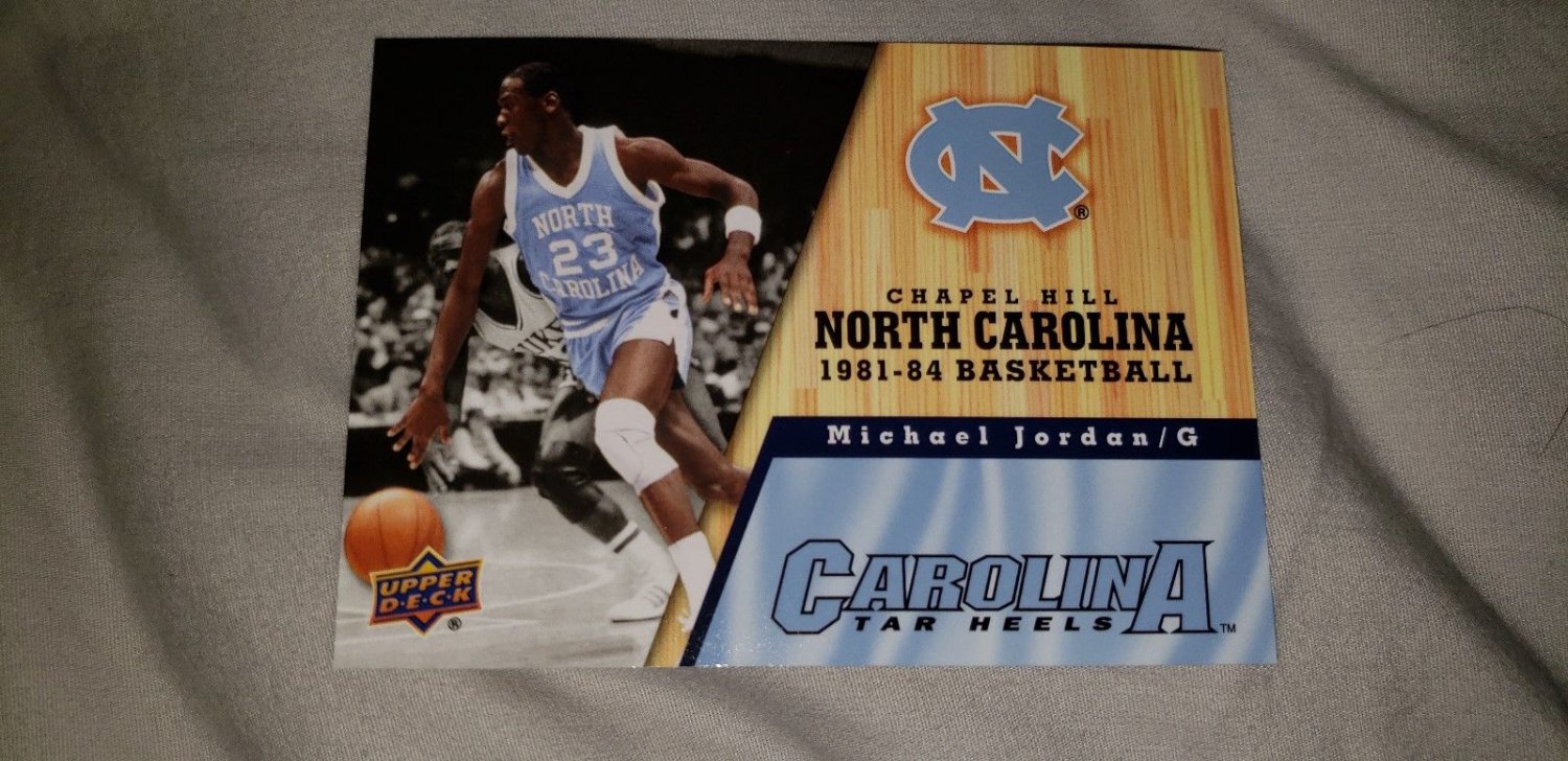 2010-11 UPPER DECK MICHAEL JORDAN UNC ROOKIE JERSEY+TAR HEELS BASKETBALL CARDS$+