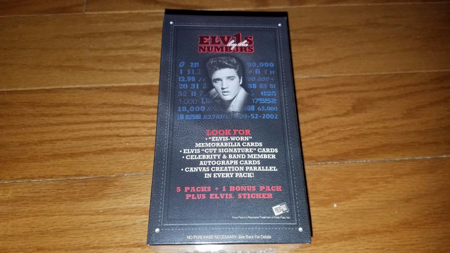2008 ELVIS PRESLEY PRESS PASS ELVIS BY THE NUMBERS TRADING CARD BOX POS.AUTOS