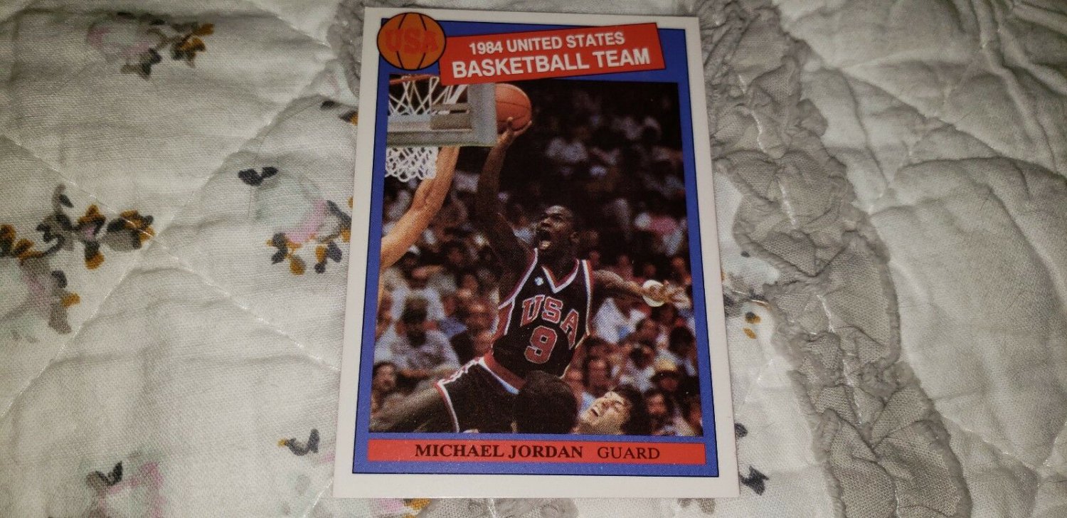 1984 USA MICHAEL JORDAN RARE MISSING LINK ORIGINAL ROOKIE BASKETBALL CARD#1 $$