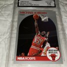 1990 HOOPS MICHAEL JORDAN TEAM NIGHTS SHEETS BASKETBALL CARD GRADED GEM MINT 10+