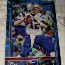 2015 Topps Chrome Tom Brady Blue Wave Refractor Football Card+BRADY ICONIC INK$$