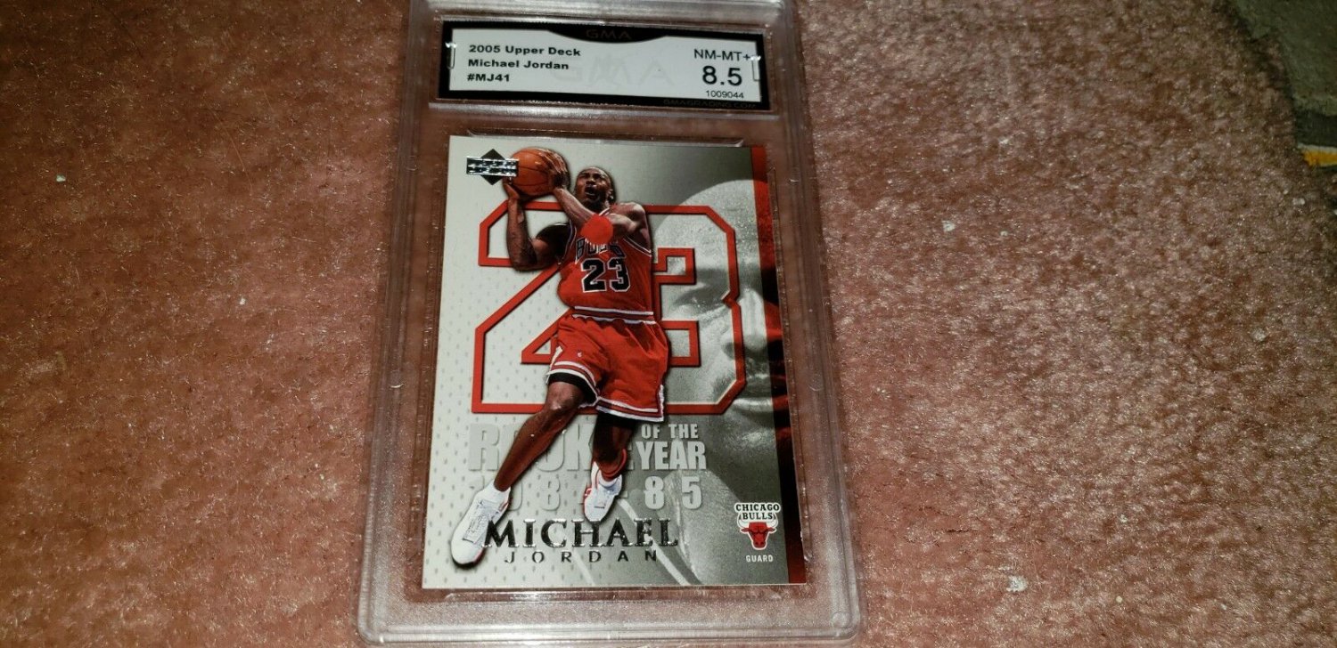 2005 UPPER DECK MICHAEL JORDAN BONUS PACK ROOKIE YEAR INSERT GRADED 8.5+BONUS $$