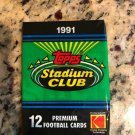 1991 STADIUM CLUB FOOTBALL CARD PACK POSS FAVRE ROOKIE+FREE 2005 RODGERS ROOKIE$