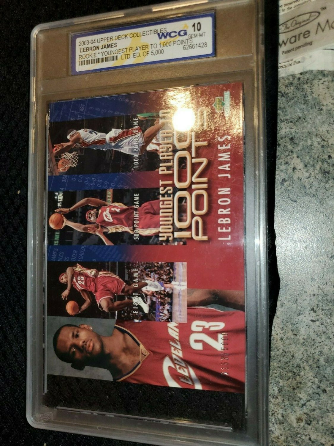 2003-04 UPPER DECK COLLECTABLES LEBRON JAMES ROOKIE GRADED GEM 10+BONUS ROOKIES