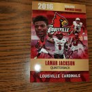 2016  LAMAR JACKSON ROOKIE PHENOMS LOUISVILLE COLLEGE GOLD ROOKIE FOOTBALL CARD