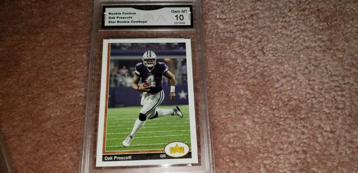 2016 DAK PRESCOTT ACEO STAR DRAFT ROOKIE FOOTBALL CARD GRADED GEM MINT 10 $$