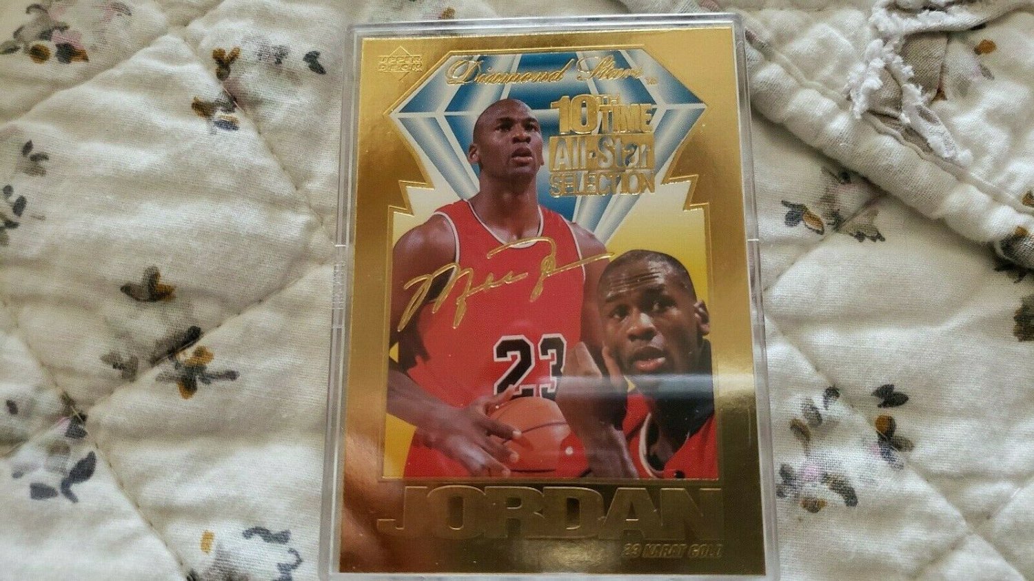 1996 UPPER DECK MICHAEL JORDAN COMM,EDITION 23K GOLD SIGNATURE BASKETBALL CARD