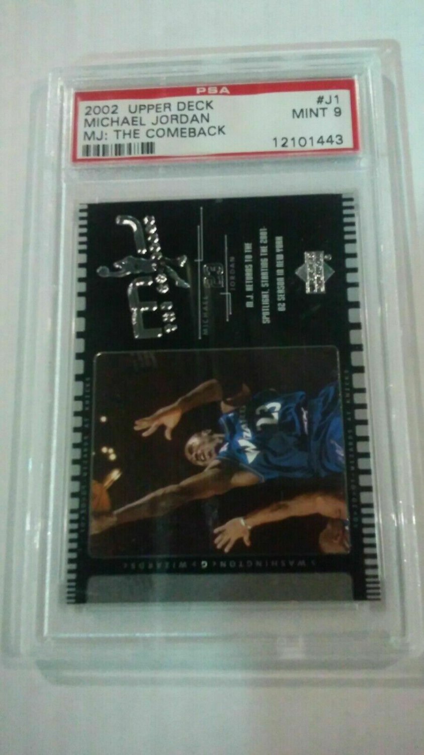 2002-03 UPPER DECK MICHAEL JORDAN THE COMEBACK #J1,GRADED PSA 9, POP 5+BONUS $$$
