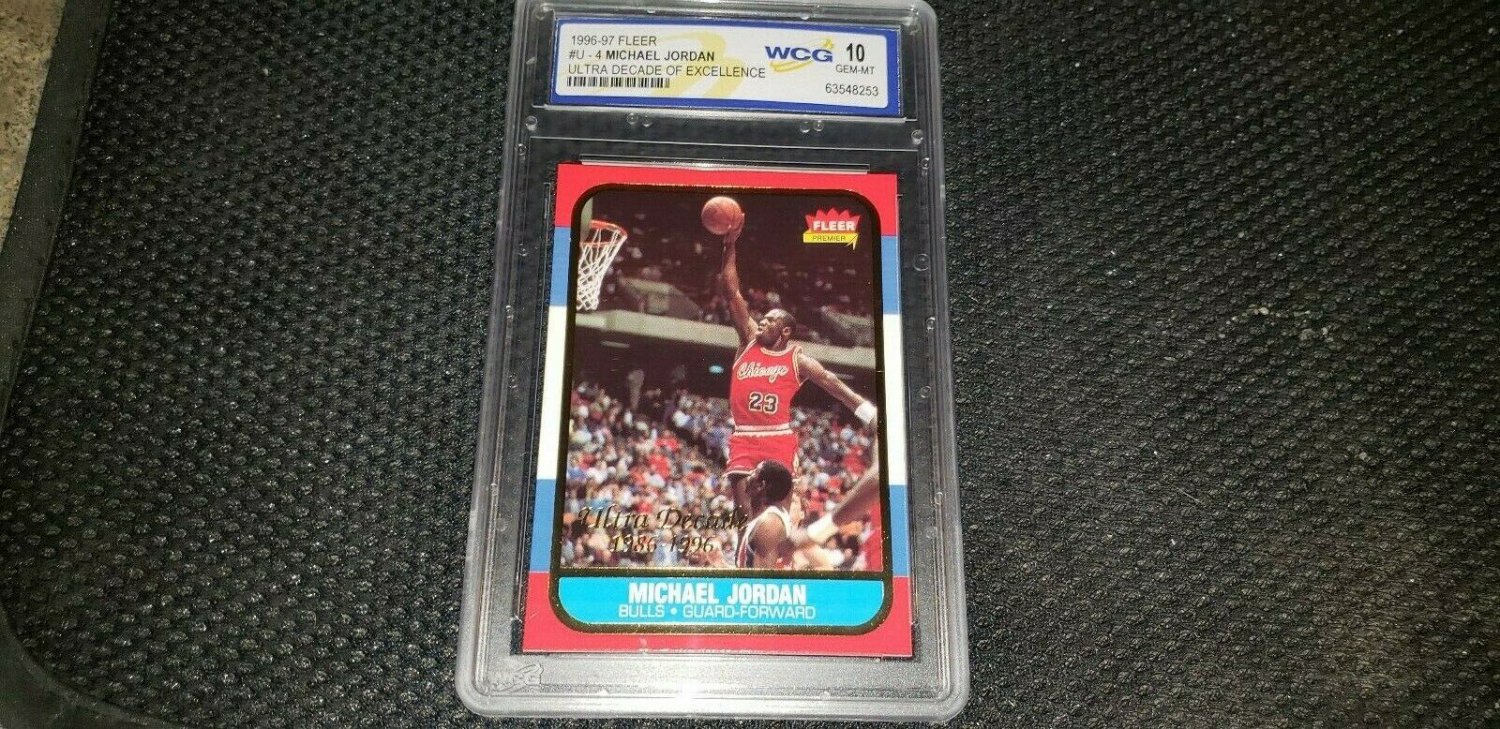 MICHAEL JORDAN FLEER ULTRA DECADE OF EXCELLENCE 1986-96 WCG GRADED GEM MINT 10