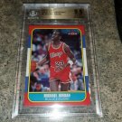 2006-07 FLEER 1986 MICHEL JORDAN ANNIV.ROOKIE BASKETBALL CARD GRADE BGS 9.5 MINT