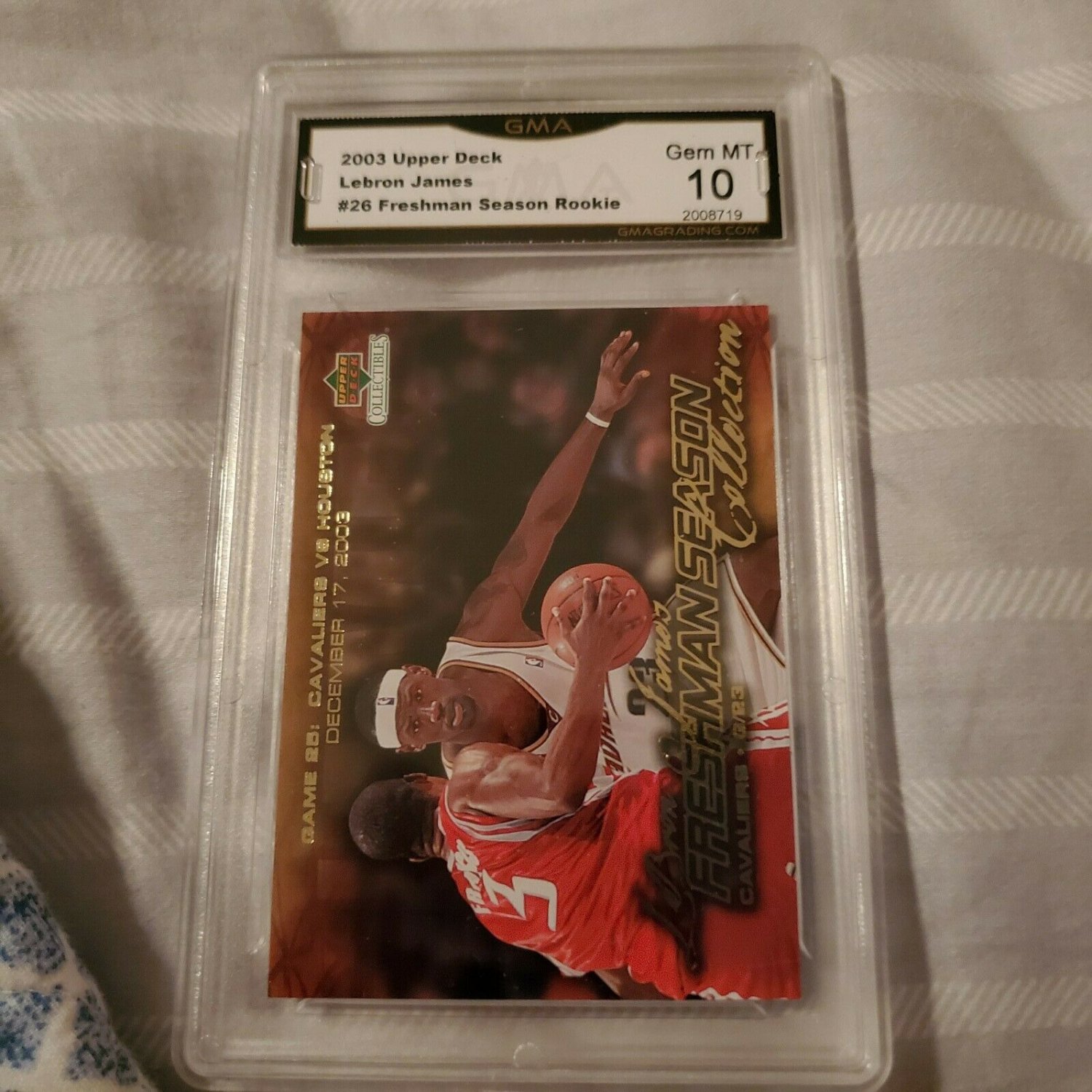 2003 LEBRON JAMES UPPER DECK ROOKIE BASKETBALL CARD GRADED MINT 10+12 CARD LOT
