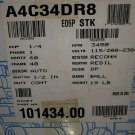 LESSON #101434 ELECTRIC MOTOR MODEL#A4C34DR8 1/4 HP 115-230 3450 RPM