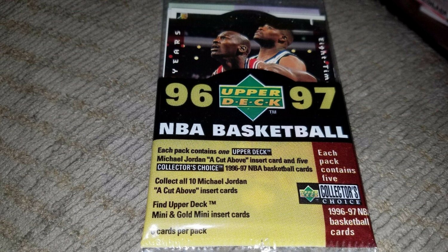 1996-97 UPPER DECK CC BASKETBALL CARD PACK KOBE BRYANT ROOKIE?JORDAN GOLD+JORDAN