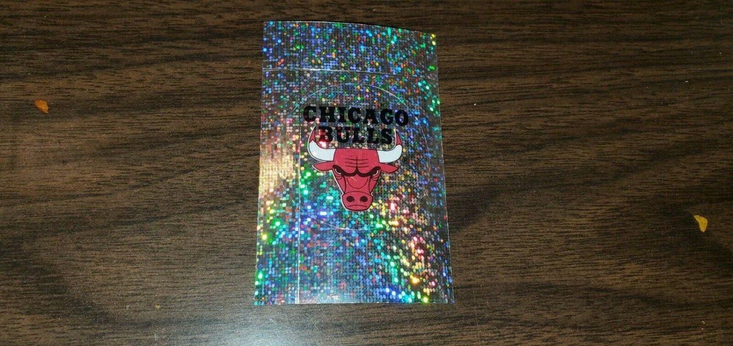 1992-93 PANINI REFRACTOR PRIZM  MICHAEL JORDAN STICKER CHICAGO BULLS LOGO INSERT