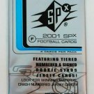 2001 SPX FOOTBALL CARD HOBBY PACK POSS BREES AUTOGRAPH ROOKIES+FREE BRADY CARD