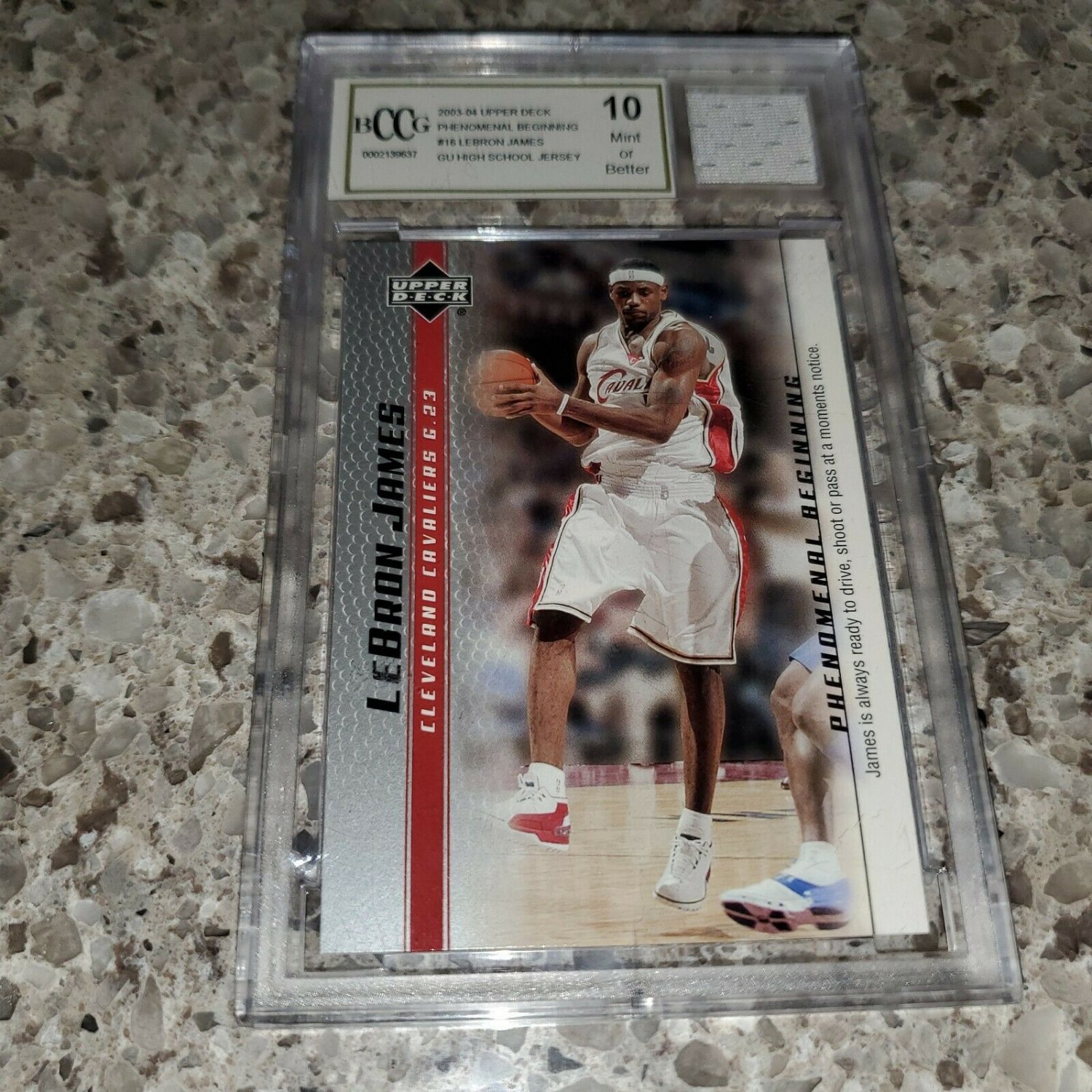 2003-04 Upper Deck LeBron James Rookie Basketball Jersey Card Graded 10+BONUS 10