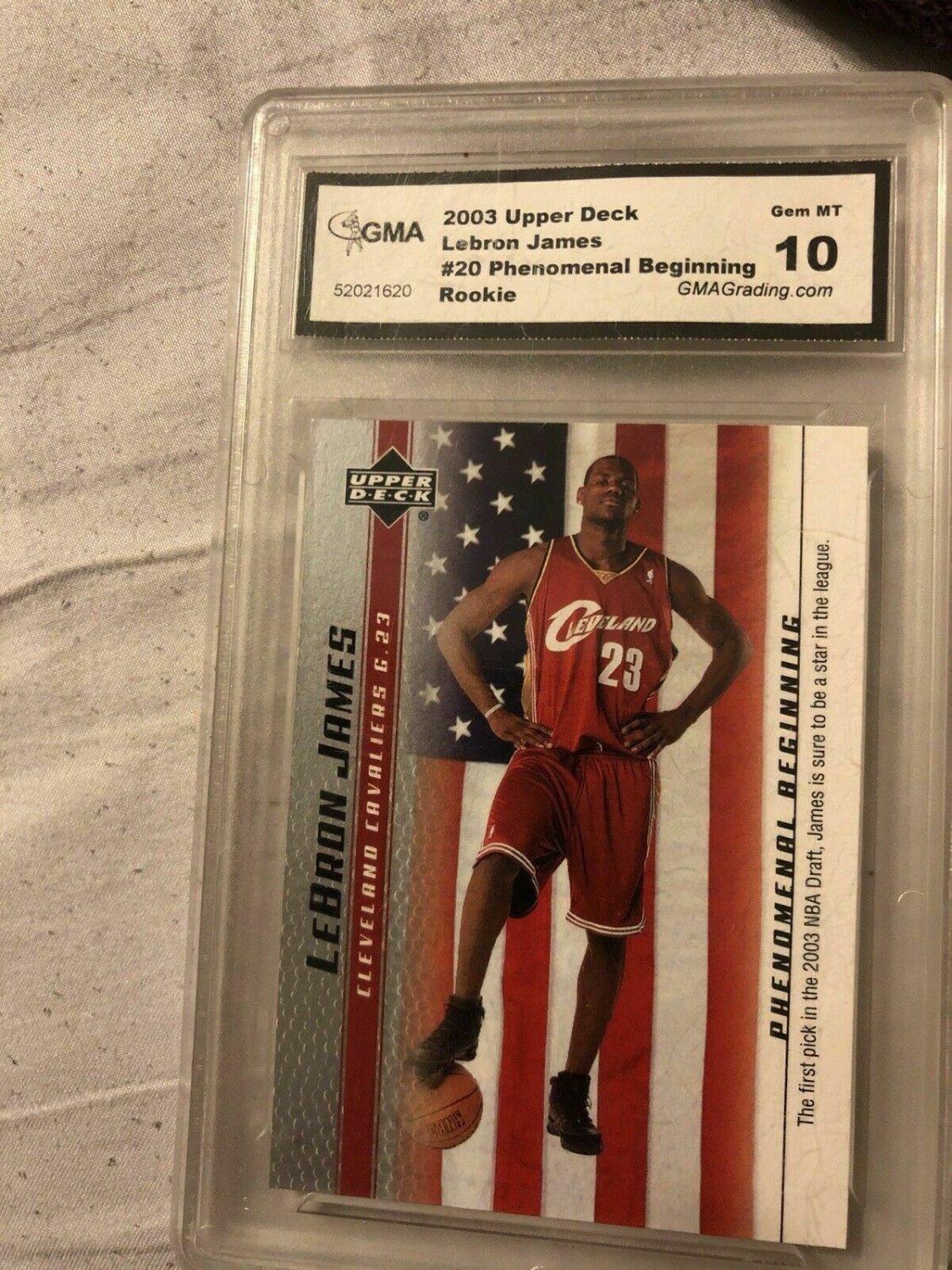 2003-04 UPPER DECK LEBRON JAMES ROOKIE BASKETBALL CARD GRADED GEM MINT 10+BONUS