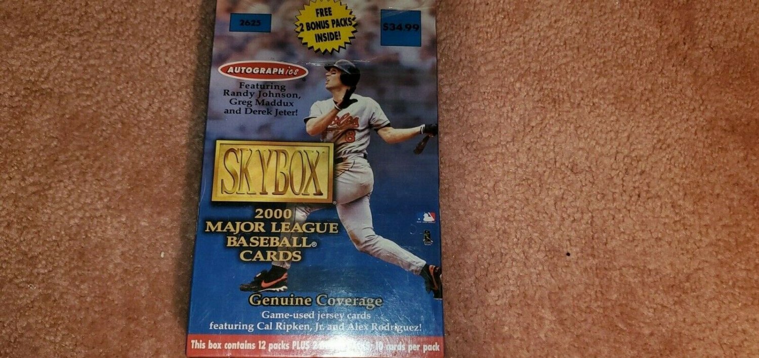 2000 SKYBOX BASEBALL CARD BOX DEREK JETERGRIFFEY AUTOS ROOKIES?+FREE