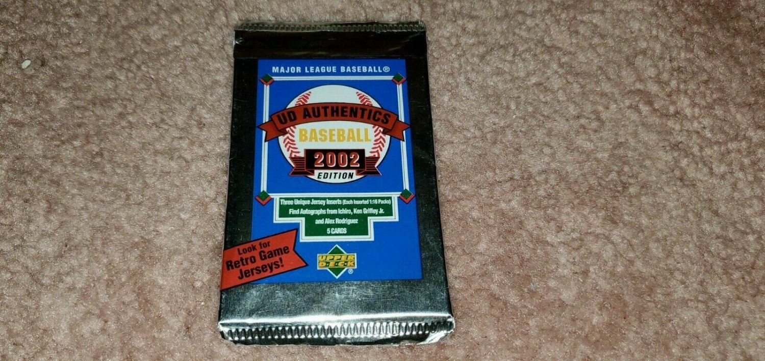 2002 UPPER DECK AUTHENTICS BASEBALL CARD PACK JETER-RODRIGUEZ?+FREE JETER ROOKIE