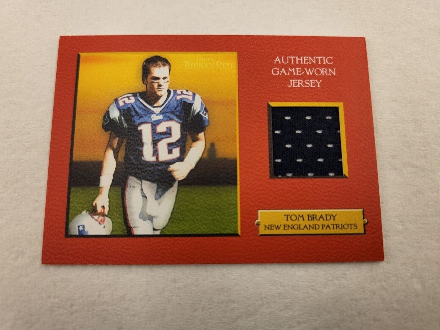 2006 TOPPS TURKEY RED TOM BRADY GAME WORN JERSEY PATCH CARD 244/299+BONUS BRADY