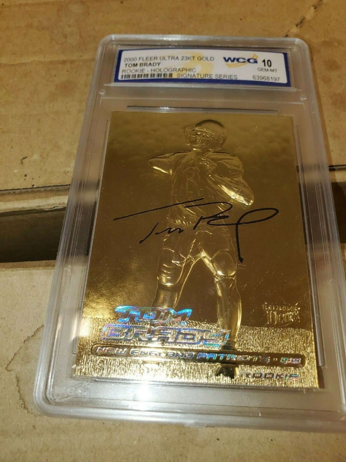 2000 FLEER ULTRA TOM BRADY GOLD ROOKIE FOOTBALL CARD GRADED MINT 10+BONUS CARDS