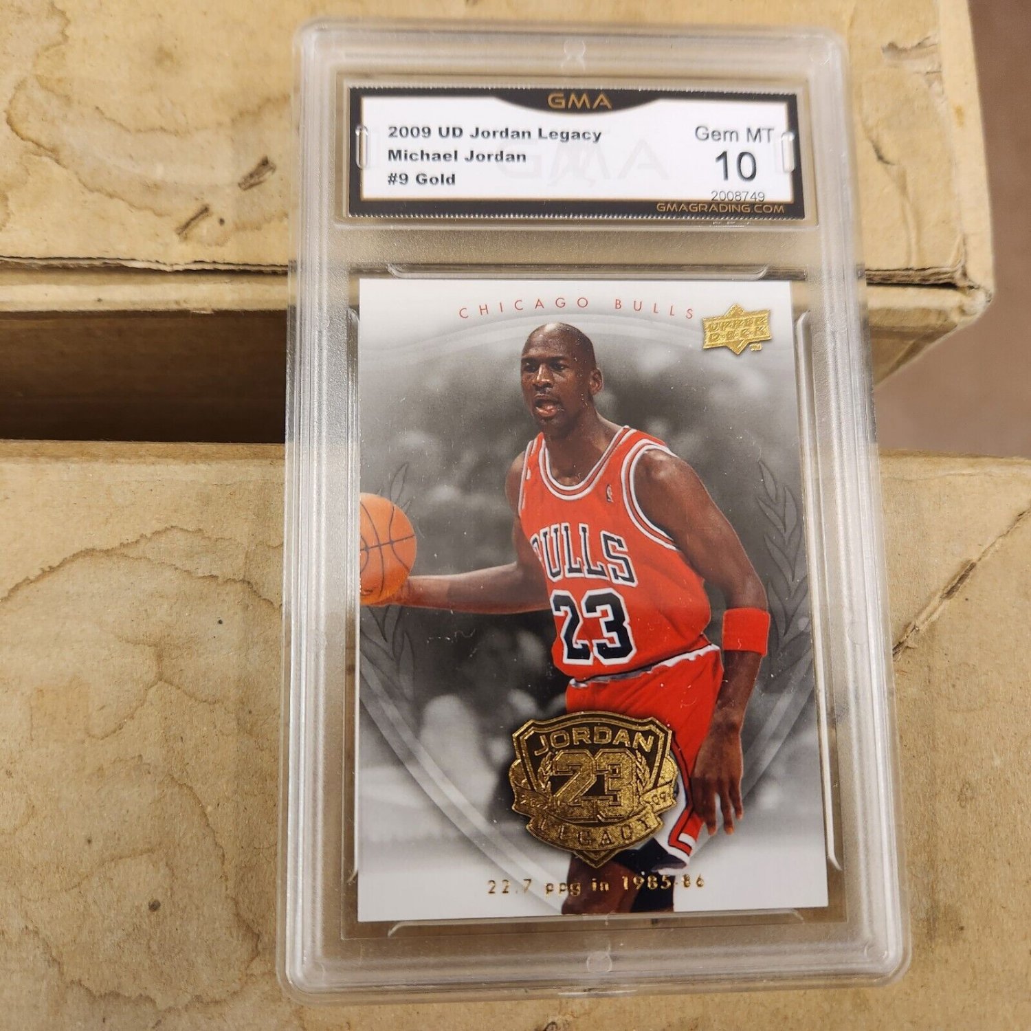 2009-10 UPPER DECK GOLD MICHAEL JORDAN BASKETBALL CARD GRADED MINT 10+JAMBALAYA
