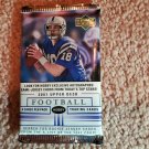 2001 UPPER DECK FOOTBALL CARD PACK-POS.DREW BREES ROOKIE AUTOS+FREE BRADY CARD