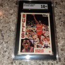 1992-93 TOPPS ARCHIVES MICHAEL JORDAN 1ST TOPPS ROOKIE CARD GRADED SGC 10 MINT