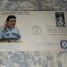 1983 RARE BABE RUTH FIRST DAY OF ISSUE COMMEMORATIVE STAMP+ RUTH BASEBALL CARD