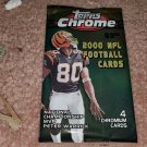 2000 TOPPS CHROME FOOTBALL CARD PACKS QTY 12 POS.ROOKIES- AUTOS+FREE BRADY