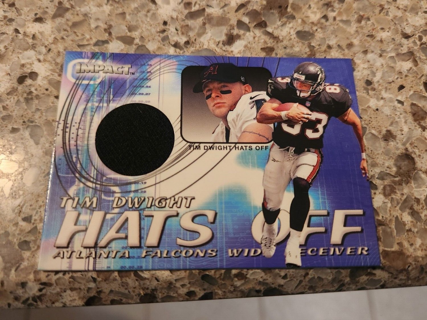 2000 FLEER IMPACT TIM DWIGHT  RARE HATS INSERT FOOTBALL CARD