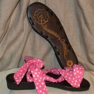 Rockabilly pin up pink and white polka dot sandals  8