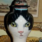 Custom CERAMIC SMALL Pet urn for CAT ashes black white CAT PETS Cats ALL breeds