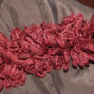 ITALIAN Designer border trim 1 1/4 YDS Burgandy FRINGE