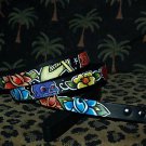 Tattoo Black leather dog leash skulls anchors roses ED